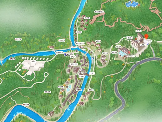 石渠结合景区手绘地图智慧导览和720全景技术，可以让景区更加“动”起来，为游客提供更加身临其境的导览体验。